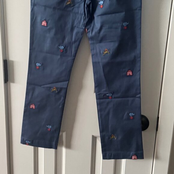 New Classic Prep Childrenswear Boys Blue Gavin Pant Circus Embroidery Size 8 - Picture 12 of 14